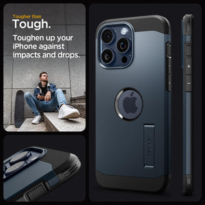 Spigen iPhone 15 Pro Max Case Tough Armor MagFit - Metal Slate - image 3