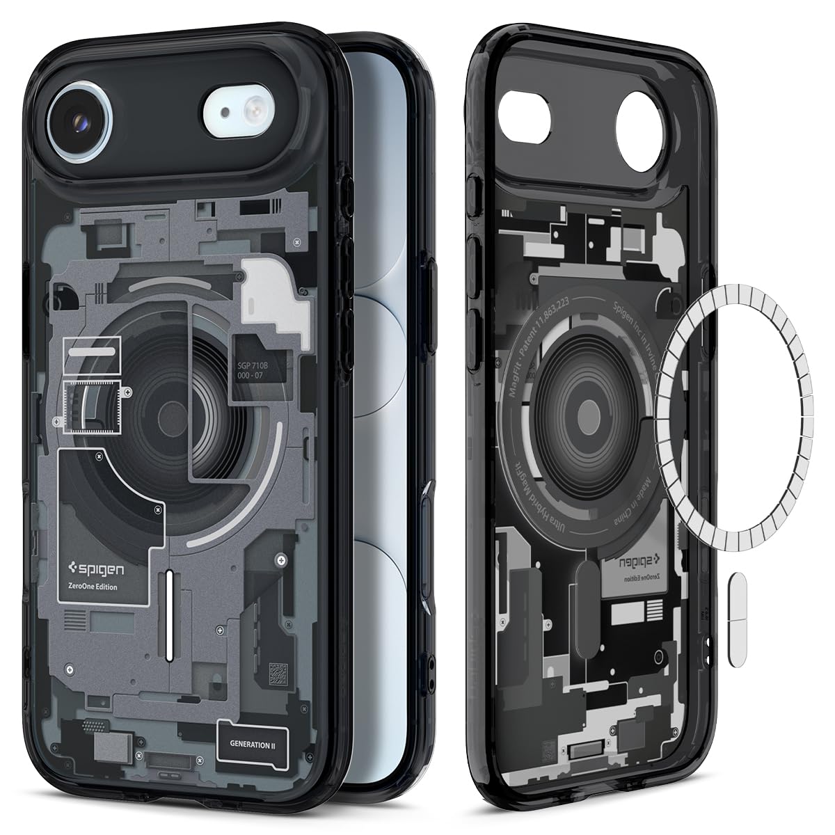 Spigen iPhone Air Case – Ultra Hybrid Zero One (MagFit) - Zero One Black