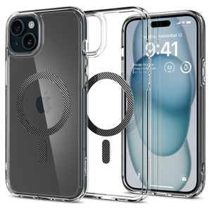Spigen Ultra Hybrid MagFit case for iPhone 15 in Carbon Fiber – product image