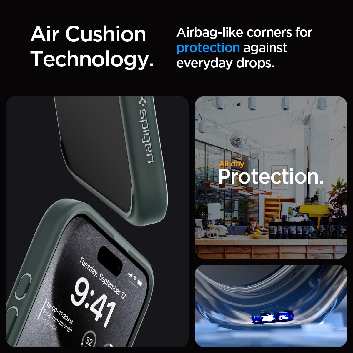 Spigen Ultra Hybrid case for iPhone 15 Pro Max in Frost Green – detail image 3