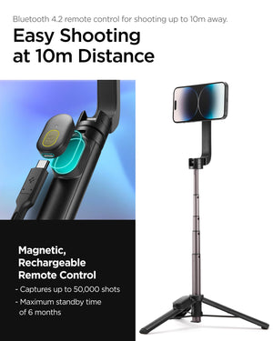Spigen S570W 24.4-inch MagFit selfie stick tripod - tripod support construction