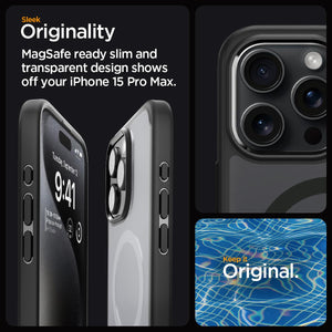 Spigen iPhone 15 Pro Max / 15 Pro / 15 Case – Ultra Hybrid (MagFit) - Frost Black