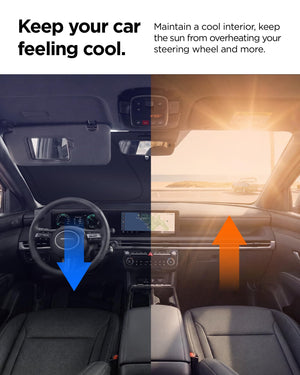 Spigen Universal Car Windshield Sunshade - Black - Small – 55 × 31.5 in - image 3
