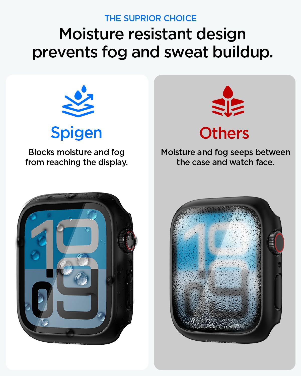Spigen Thin Fit 360 Apple Watch SE 3/2 44mm Waterproof Case - Black - image 4