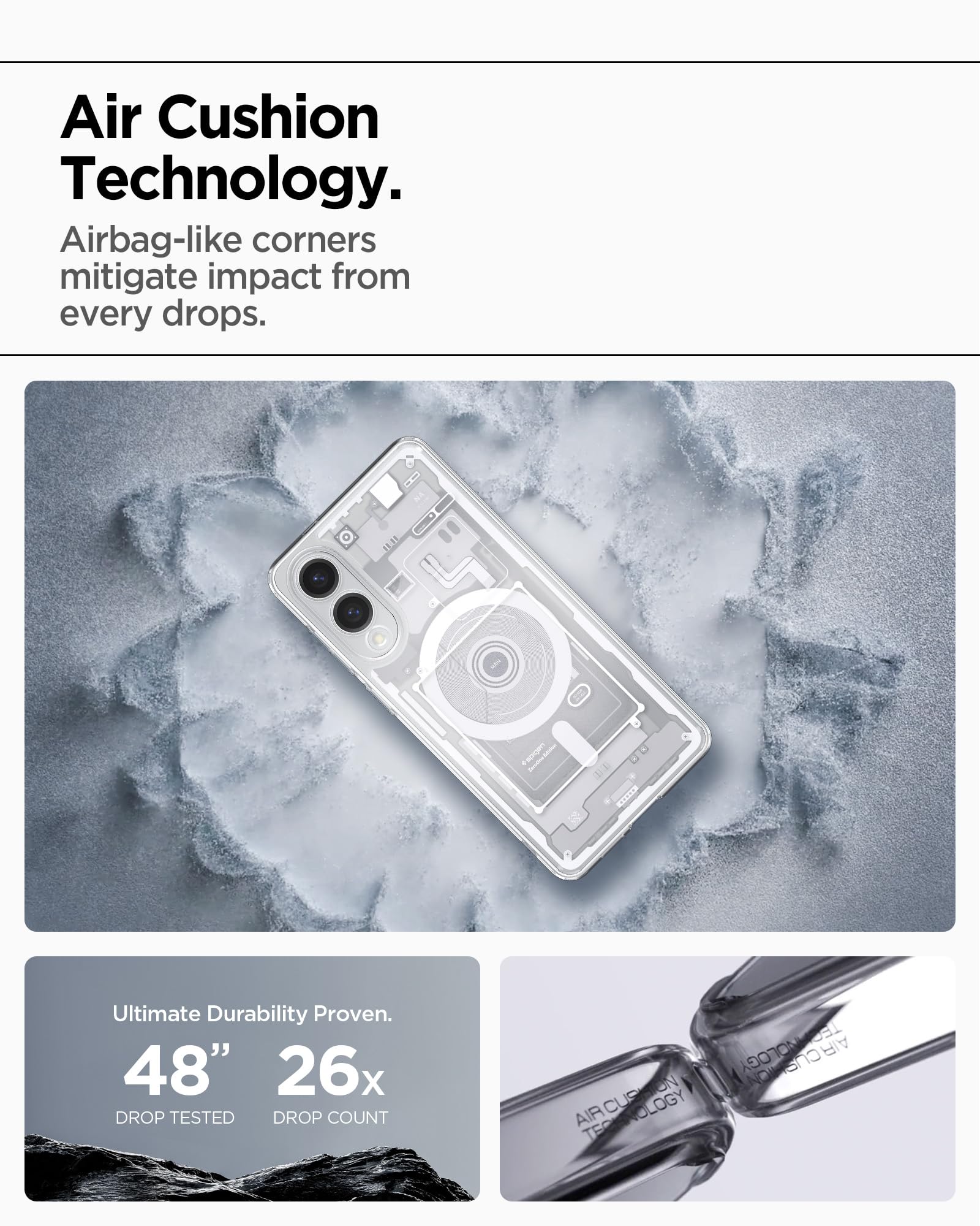 Spigen Galaxy S25 Edge Case - Ultra Hybrid MagFit - Zero One White - image 5