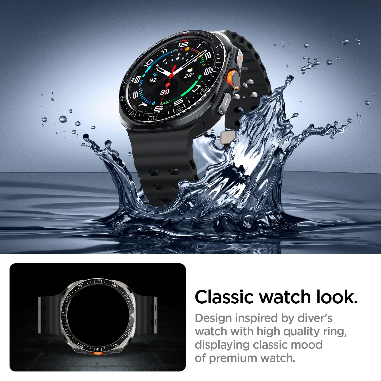 Spigen Galaxy Watch Ultra 47mm Bezel Ring - Bezel Tune - Black - ACS08428 - image 6