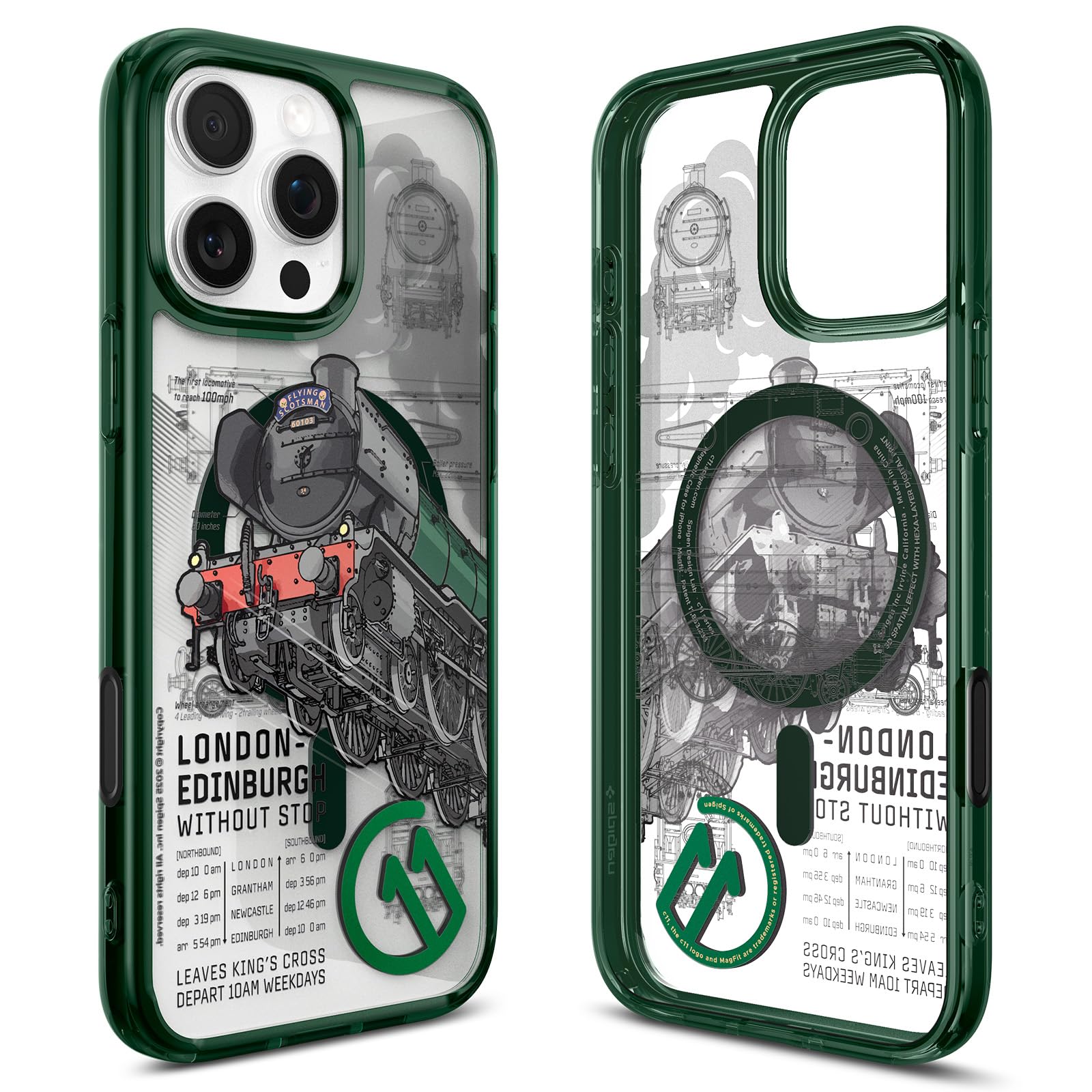 Spigen iPhone 16 Pro Max Case – Ultra Hybrid (MagFit) – Scotsman Fir – main image