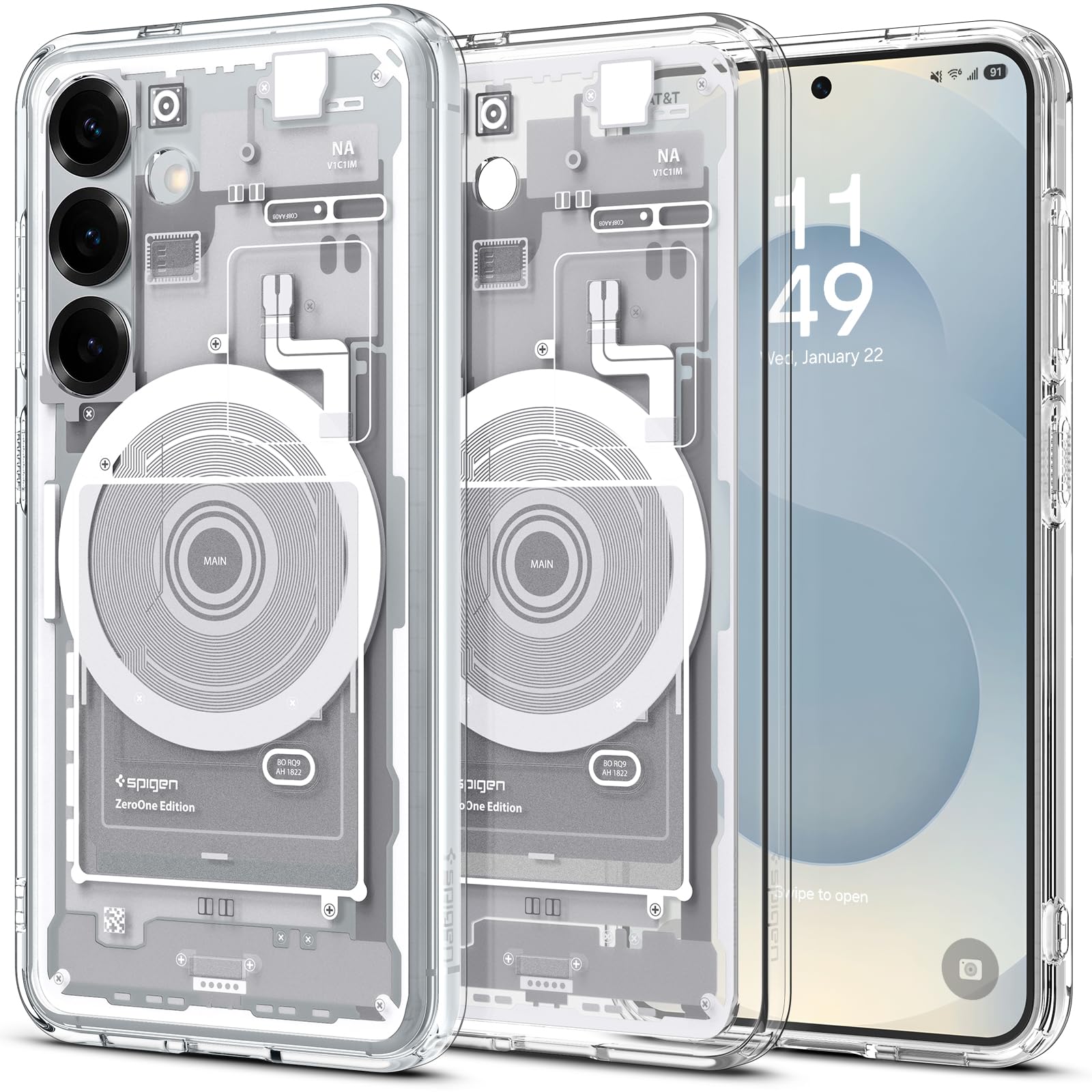 Spigen Galaxy S25 Case - Ultra Hybrid MagFit - Zero One White