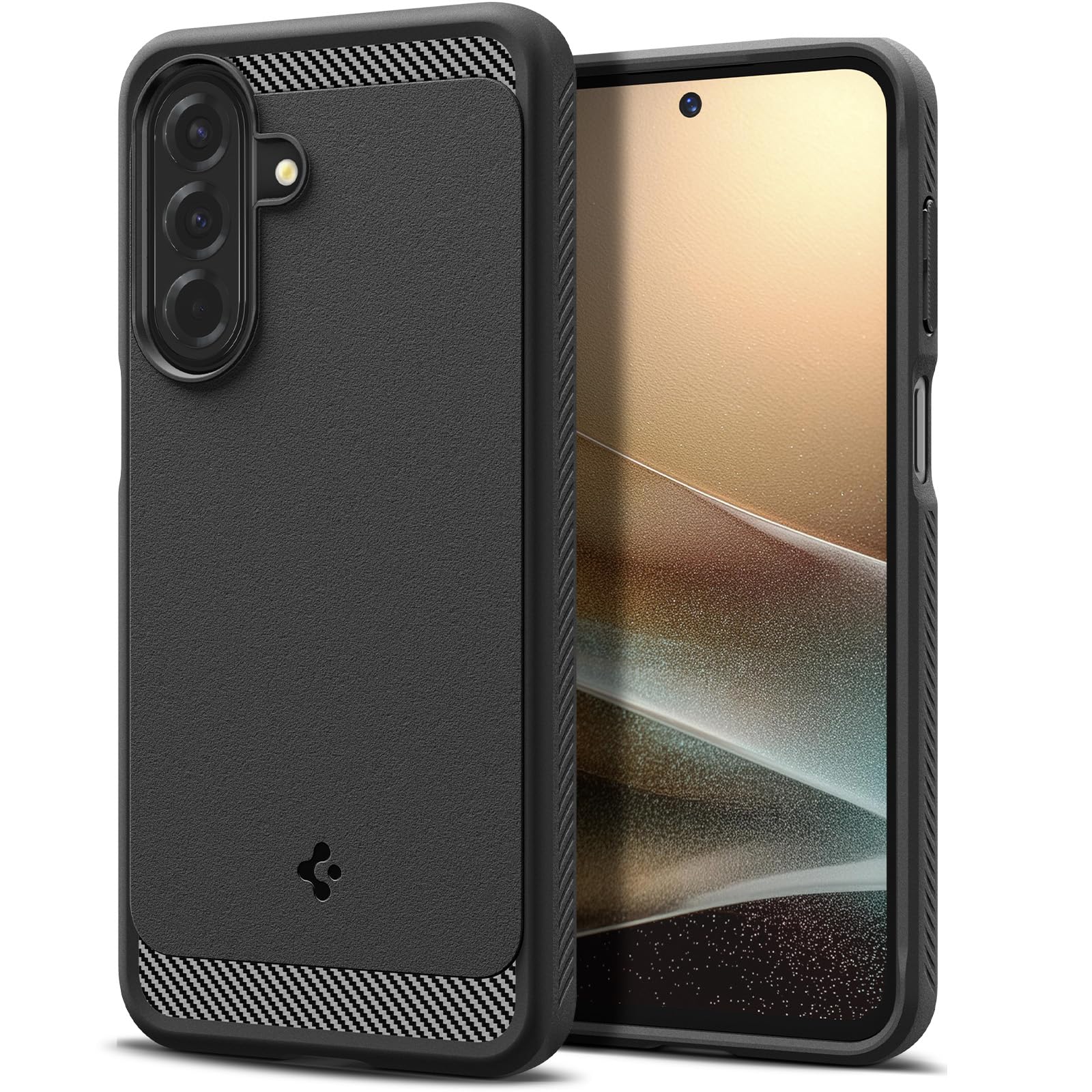 Matte Black Spigen Galaxy A27 5G Phone Case – Rugged Armor