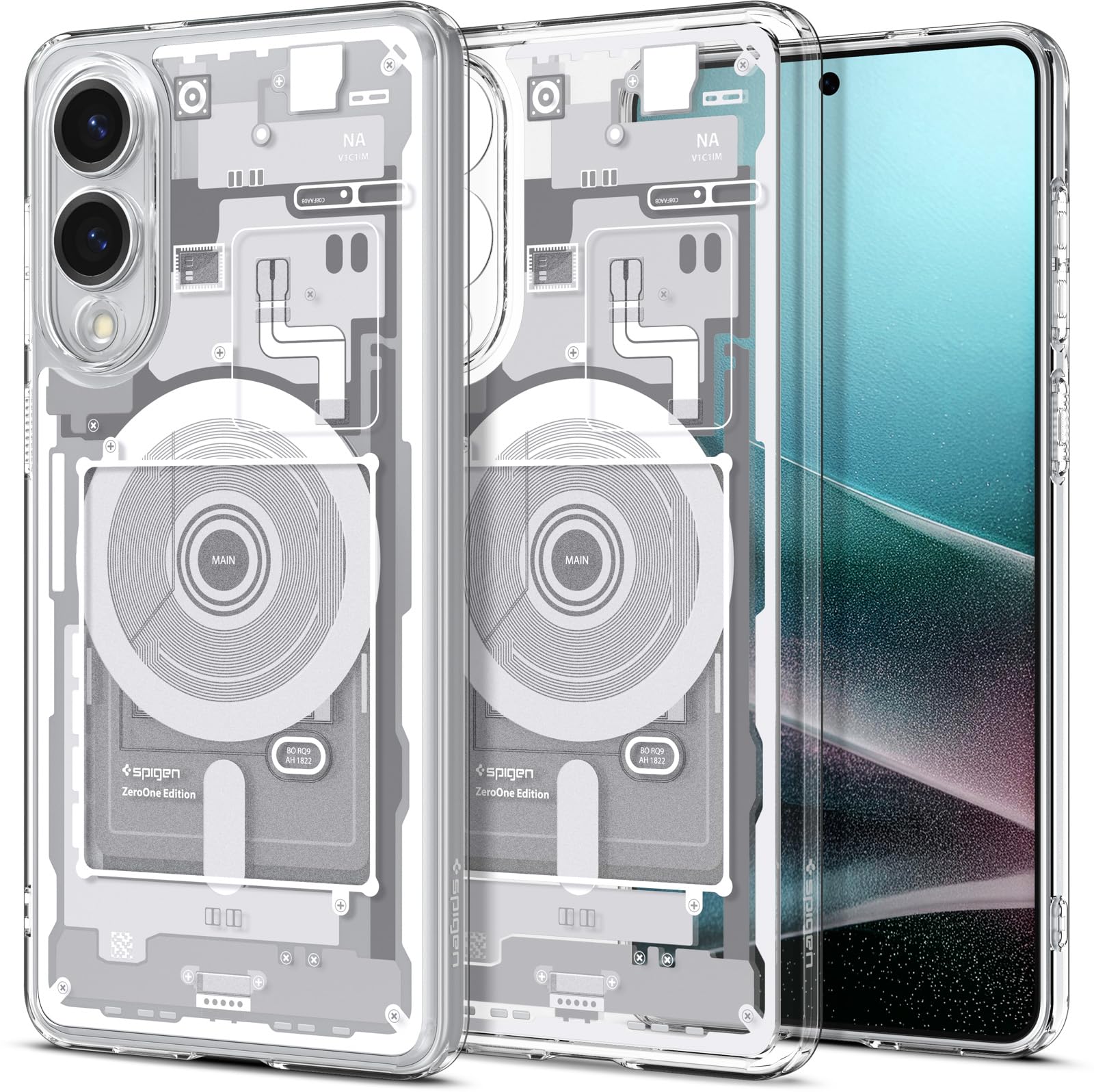 Spigen Galaxy S25 Edge Case - Ultra Hybrid MagFit - Zero One White - image 1