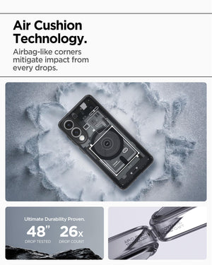 Spigen Galaxy S25 Edge Case - Ultra Hybrid MagFit - Zero One Black - image 5