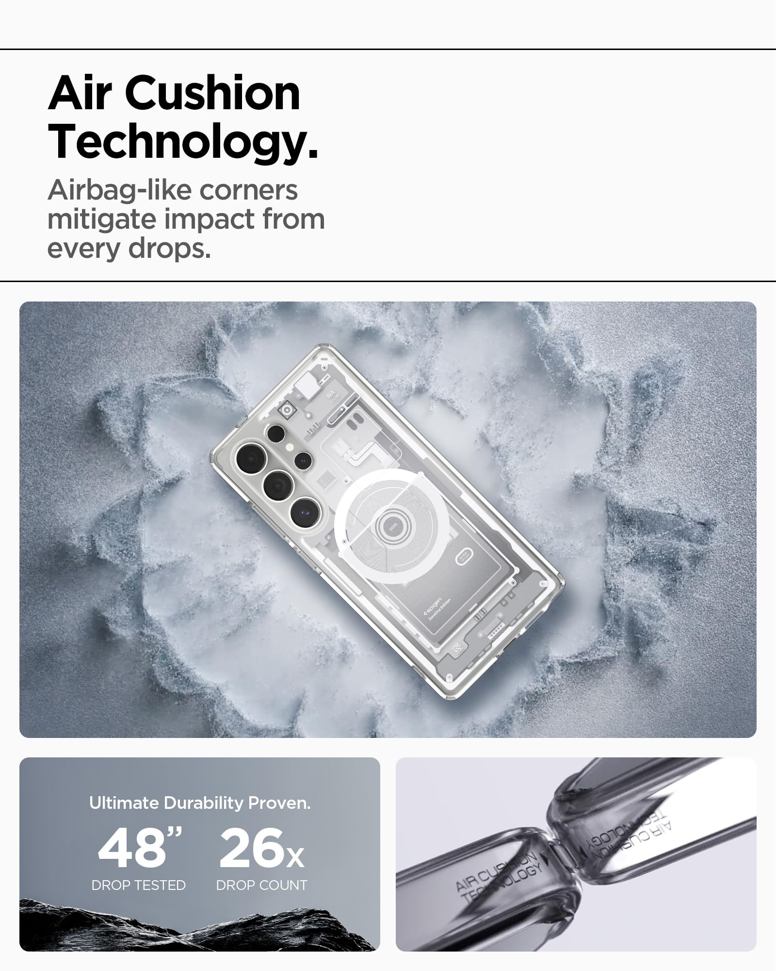 Spigen Galaxy S25 Ultra Ultra Hybrid MagFit Zero One White case view 7