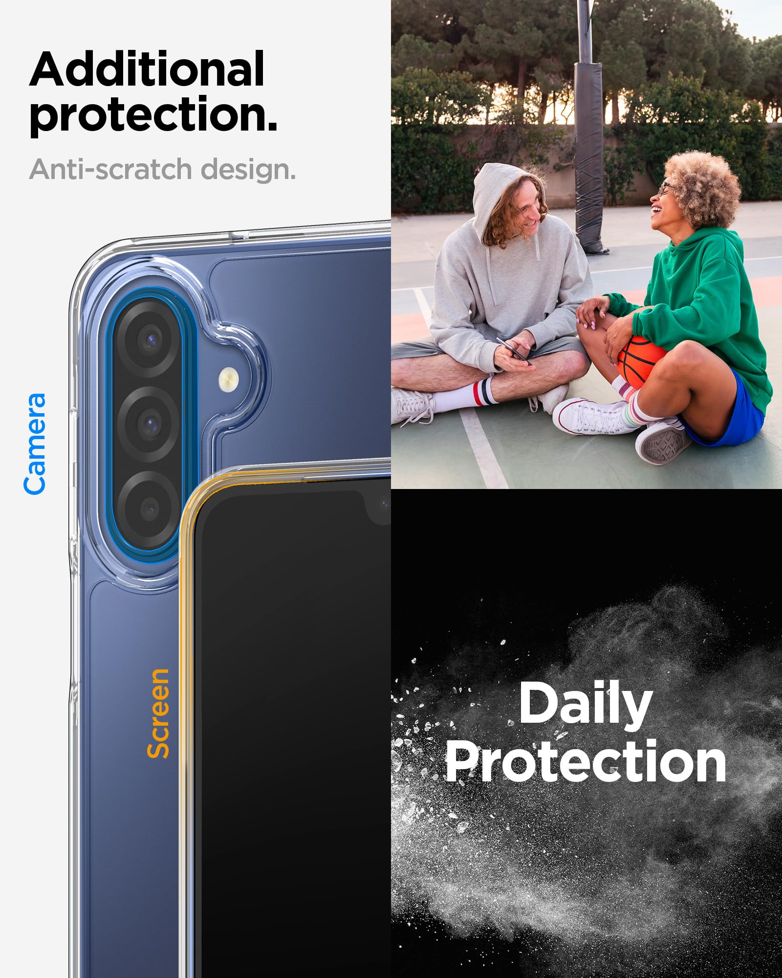 Raised screen and camera edges on Galaxy A17 Ultra Hybrid case