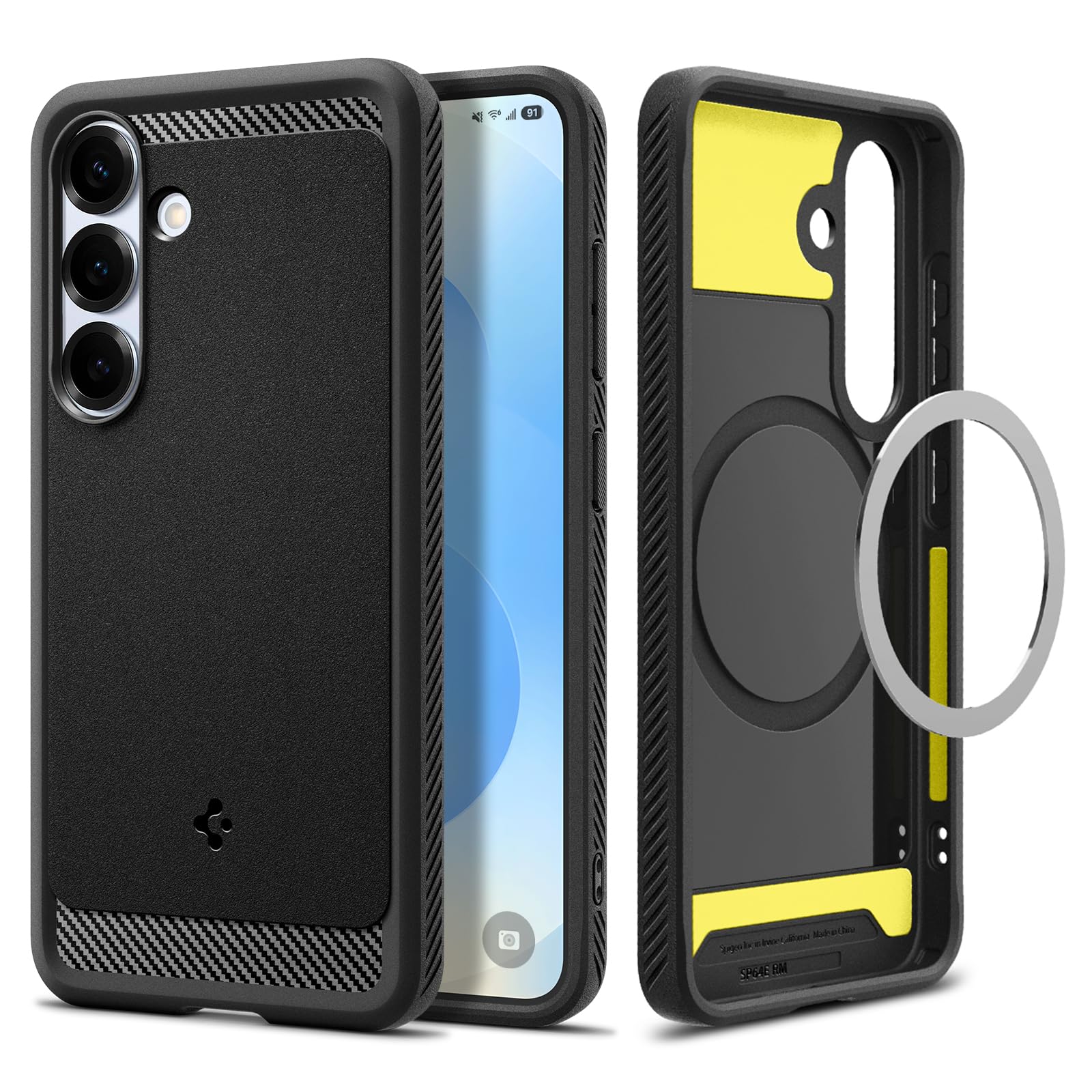 Spigen Galaxy S25 Plus Case - Rugged Armor MagFit - Matte Black - ACS08977 image 1