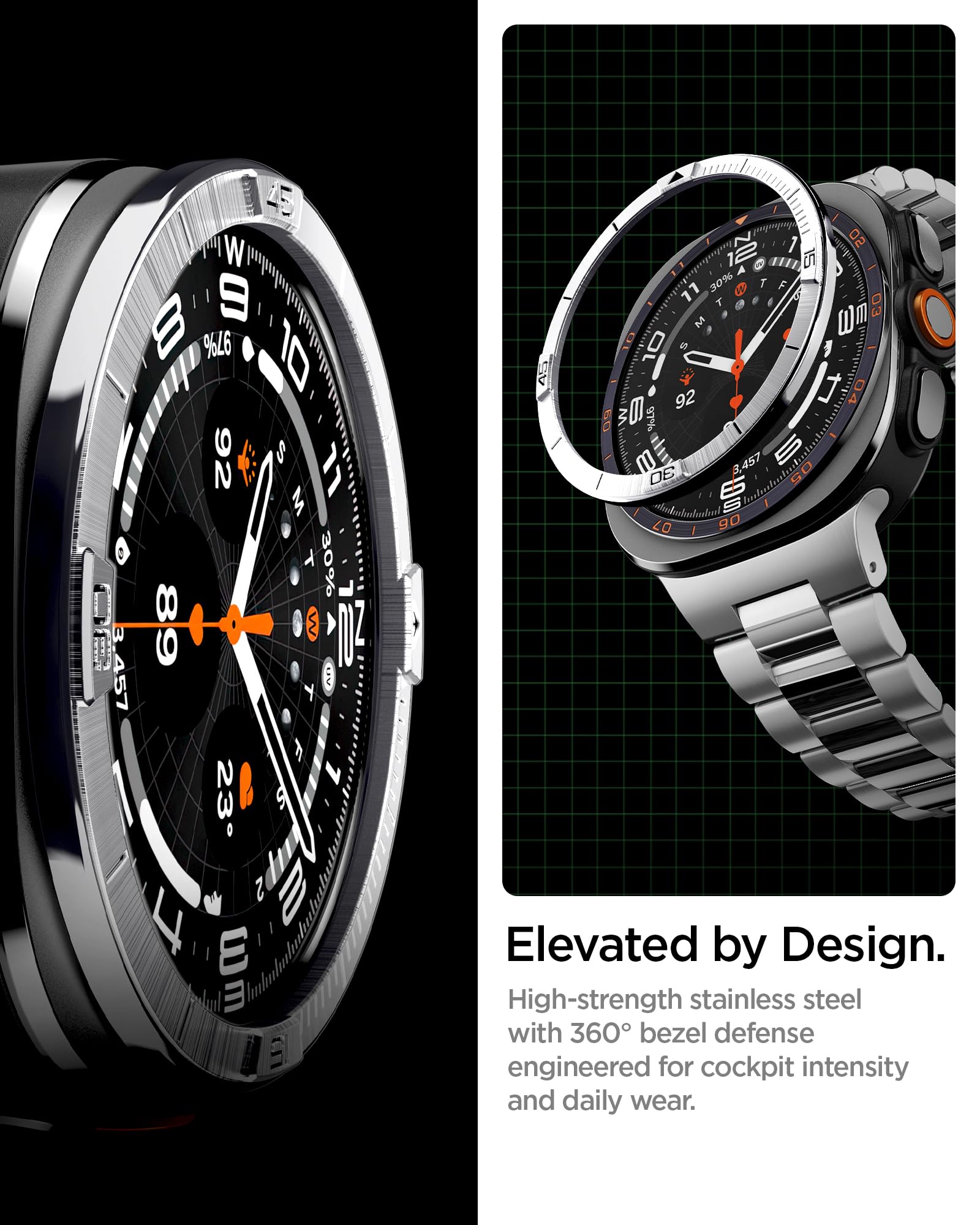Spigen Galaxy Watch Ultra 2 47mm Bezel Ring - Bezel Tune - Silver - image 4