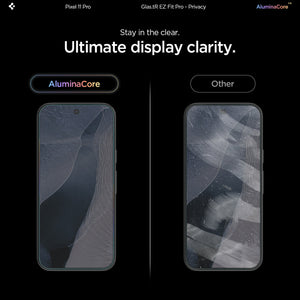 Spigen Pixel 11 Pro Privacy Screen Protector – GLAS.tR EZ Fit Pro (2 Pack) - Privacy - image 8