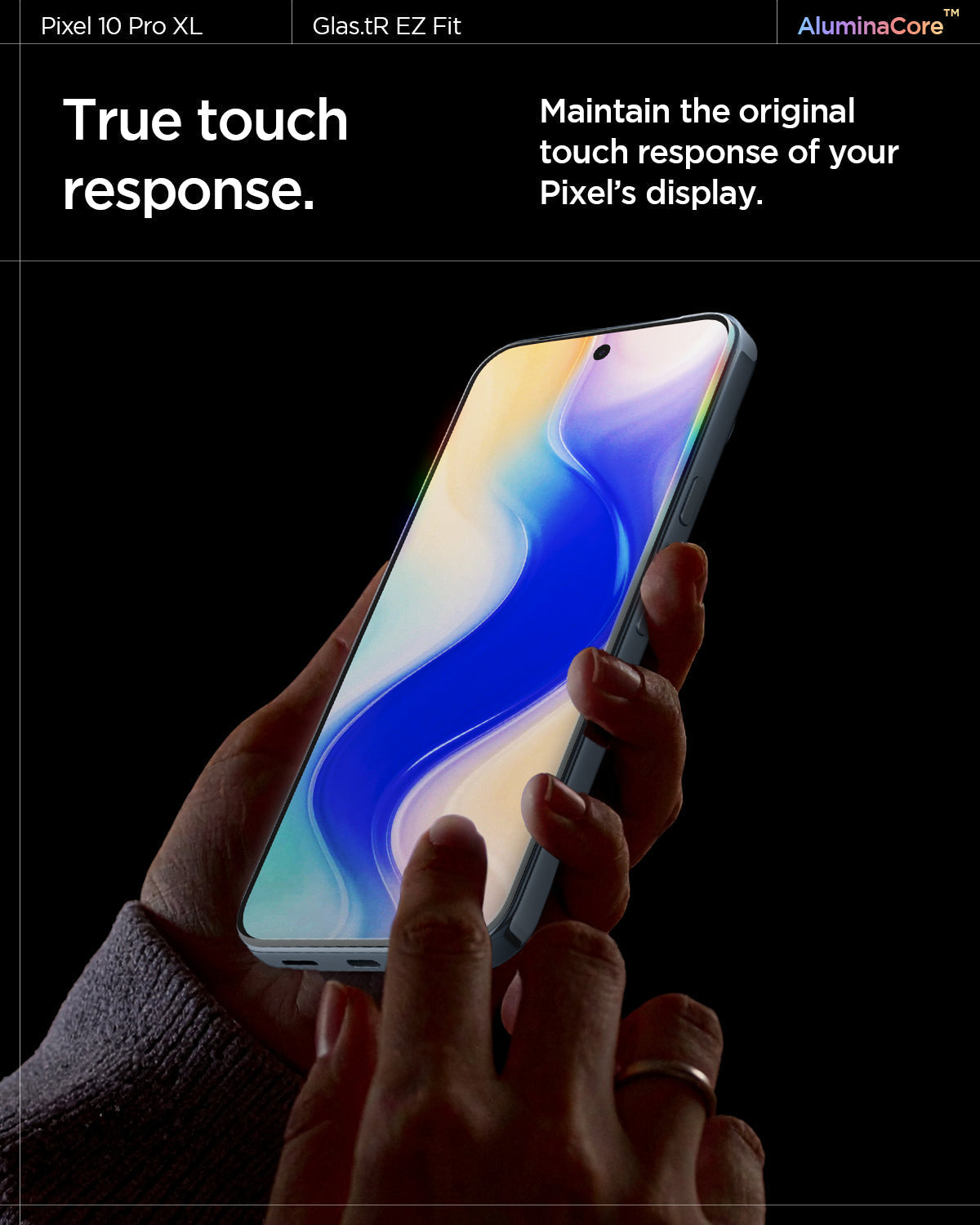 Spigen Pixel 10 Pro XL Screen Protector GLAS.tR EZ Fit (2 Pack) view 5
