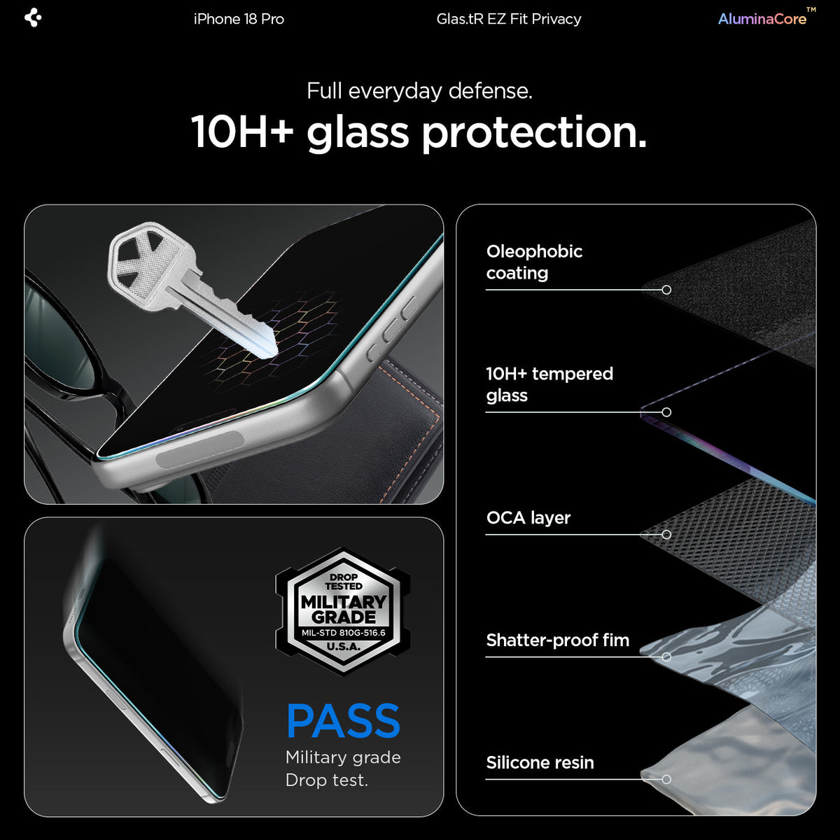 Spigen iPhone 18 Pro Max GLAS.tR EZ Fit | Privacy screen protector - 2 Pack - image 8