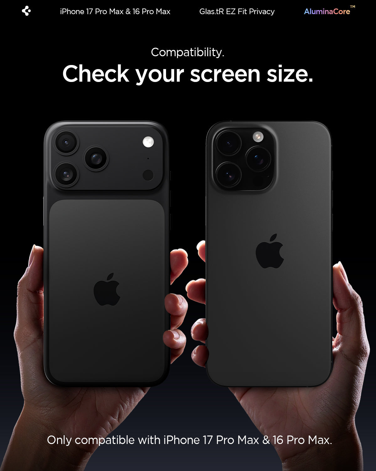 Spigen iPhone 16 Pro Max / 16 Pro Screen Protector GLAS.tR EZ Fit | Privacy view 8