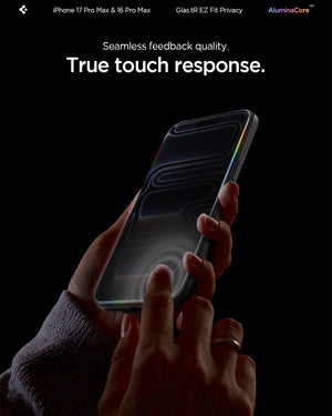 Spigen iPhone 16 Pro Max / 16 Pro Screen Protector GLAS.tR EZ Fit | Privacy view 13