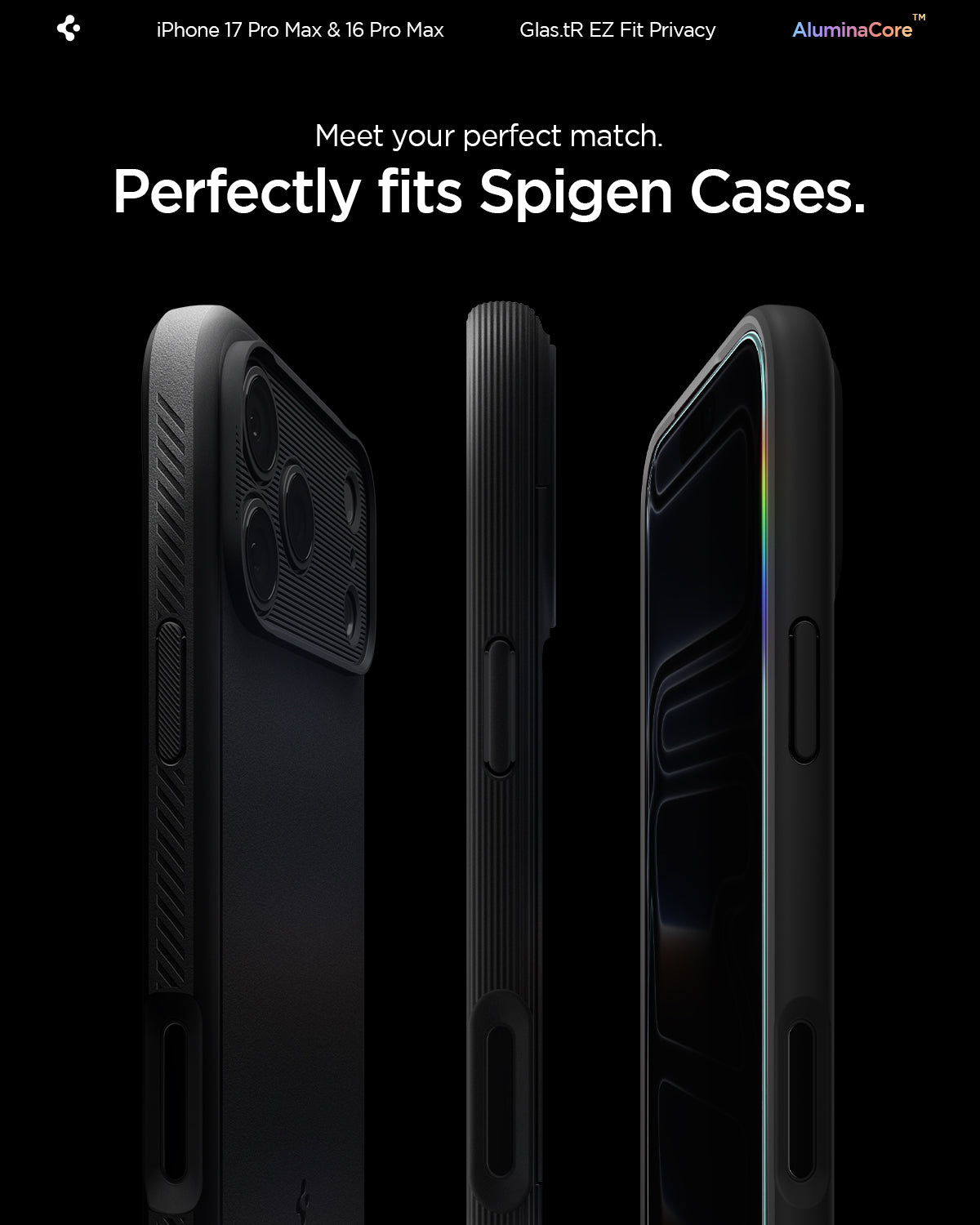Spigen iPhone 17 Pro Max Screen Protector GLAS.tR EZ Fit (2 Pack) | Privacy view 14