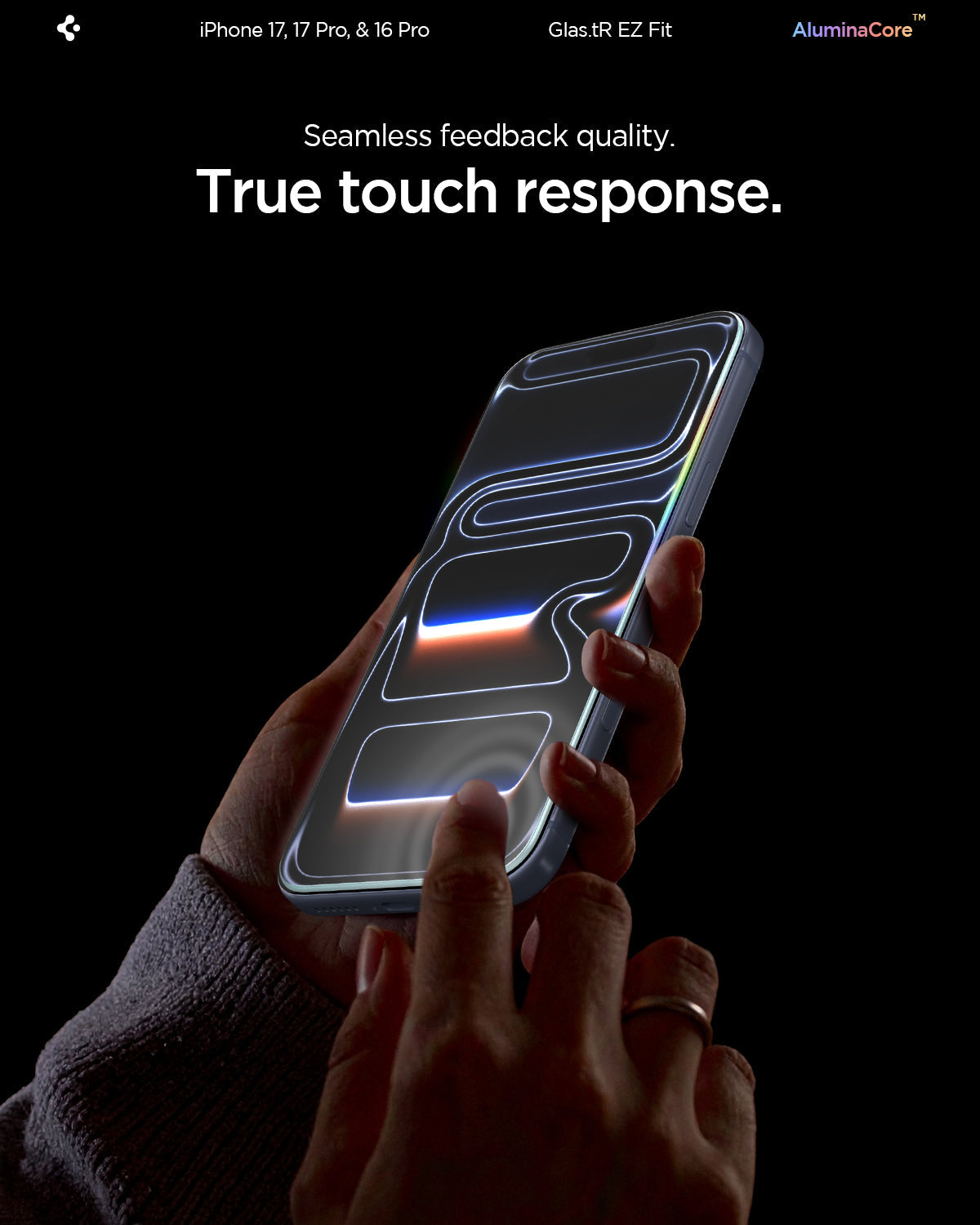 Spigen iPhone 17 Pro / 17 Screen Protector GLAS.tR EZ Fit (2 Pack) view 13