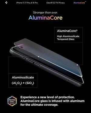 Spigen iPhone 17 Pro / 17 Screen Protector GLAS.tR EZ Fit | Privacy view 9