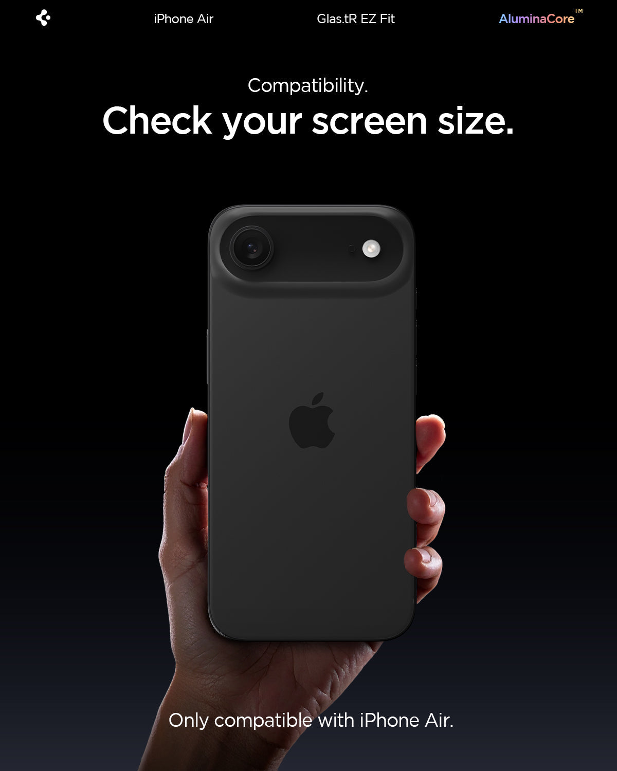 Spigen iPhone Air Screen Protector GLAS.tR EZ Fit (2 Pack) view 2