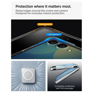 Spigen Galaxy Z Flip 8 Case – Air Skin MagFit — raised screen and camera edges