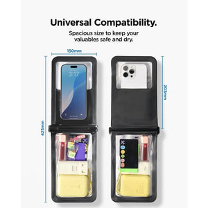 Spigen Universal Waterproof Phone Pouch – Aqua Shield A603 — Black, fit, construction or use view 5