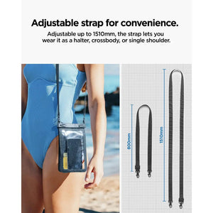 Spigen Universal Waterproof Phone Pouch – Aqua Shield A603 — Black, fit, construction or use view 7