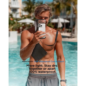 Spigen Universal Waterproof Crossbody Bag – Aqua Shield A640 — Black, fit, construction or use view 7