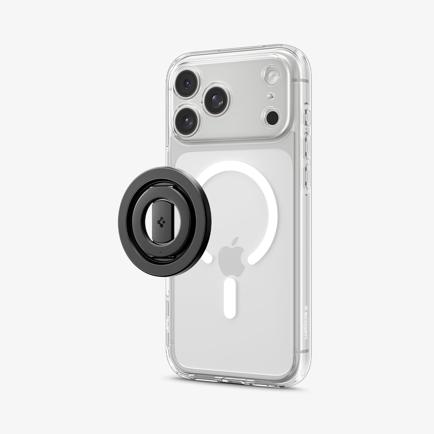 Spigen O-Mag OM108 magnetic phone grip and stand in Black