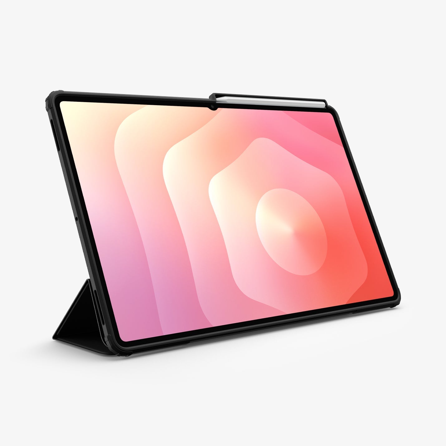 Galaxy Tab S11 Ultra Hybrid Pro black case in viewing stand mode