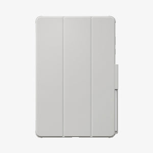 Galaxy Tab S12+ Ultra Hybrid Pro in Gray showing the front of a closed folio tablet case with a tri-fold cover and stylus storage along the side.