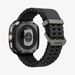 Spigen Galaxy Watch Ultra 2 47mm Case with Glass - Thin Fit 360 - Black - white background detail image 4