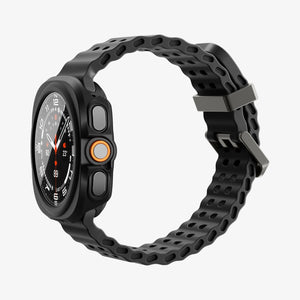 Spigen Galaxy Watch Ultra 2 47mm Case with Glass - Thin Fit 360 - Black - white background detail image 3