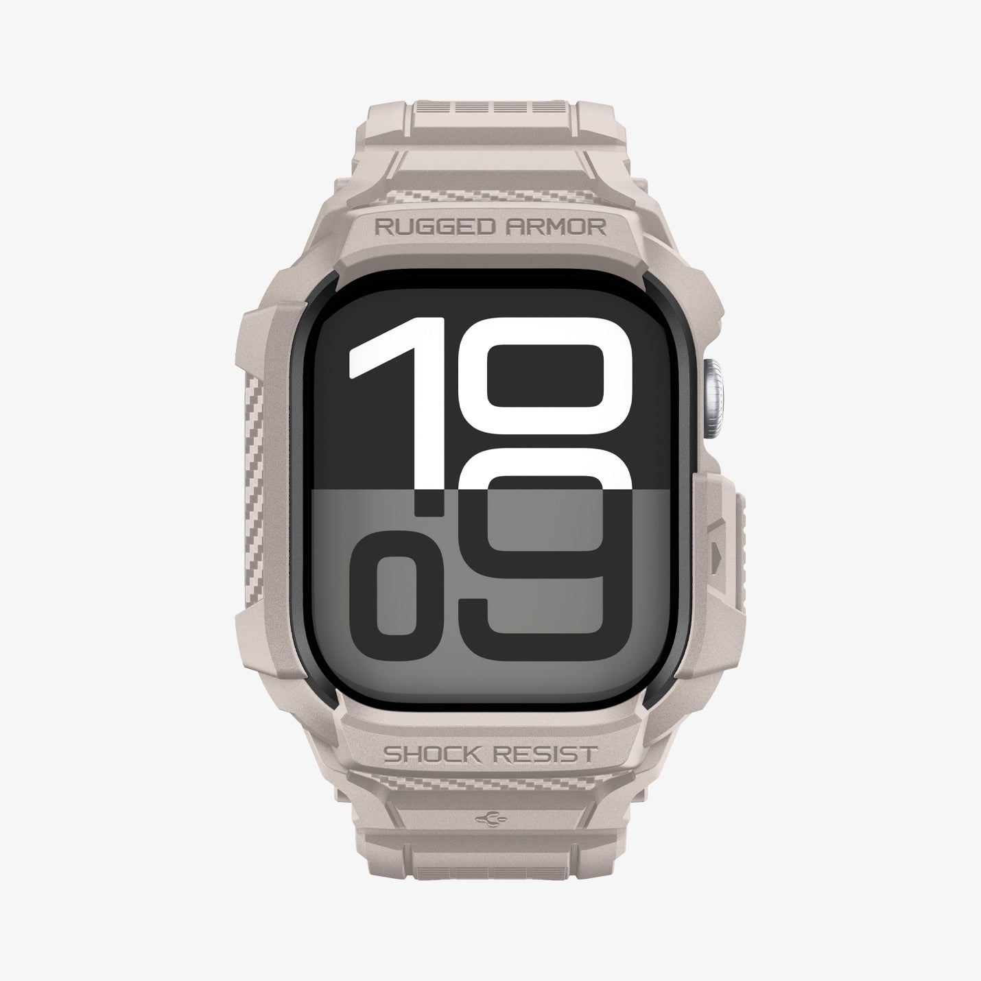 Spigen Apple Watch Series 11 / 10 (42mm) Case + Band – Rugged Armor Pro 2 in Dune Beige