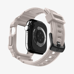Spigen Apple Watch Series 11 and 10 46mm Rugged Armor Pro 2 in Dune Beige – rear three-quarter
