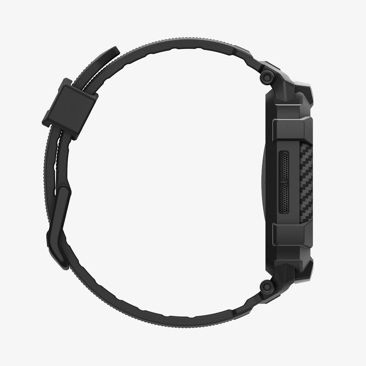 Spigen Apple Watch Series 11 and 10 46mm Rugged Armor Pro 2 in Matte Black – side
