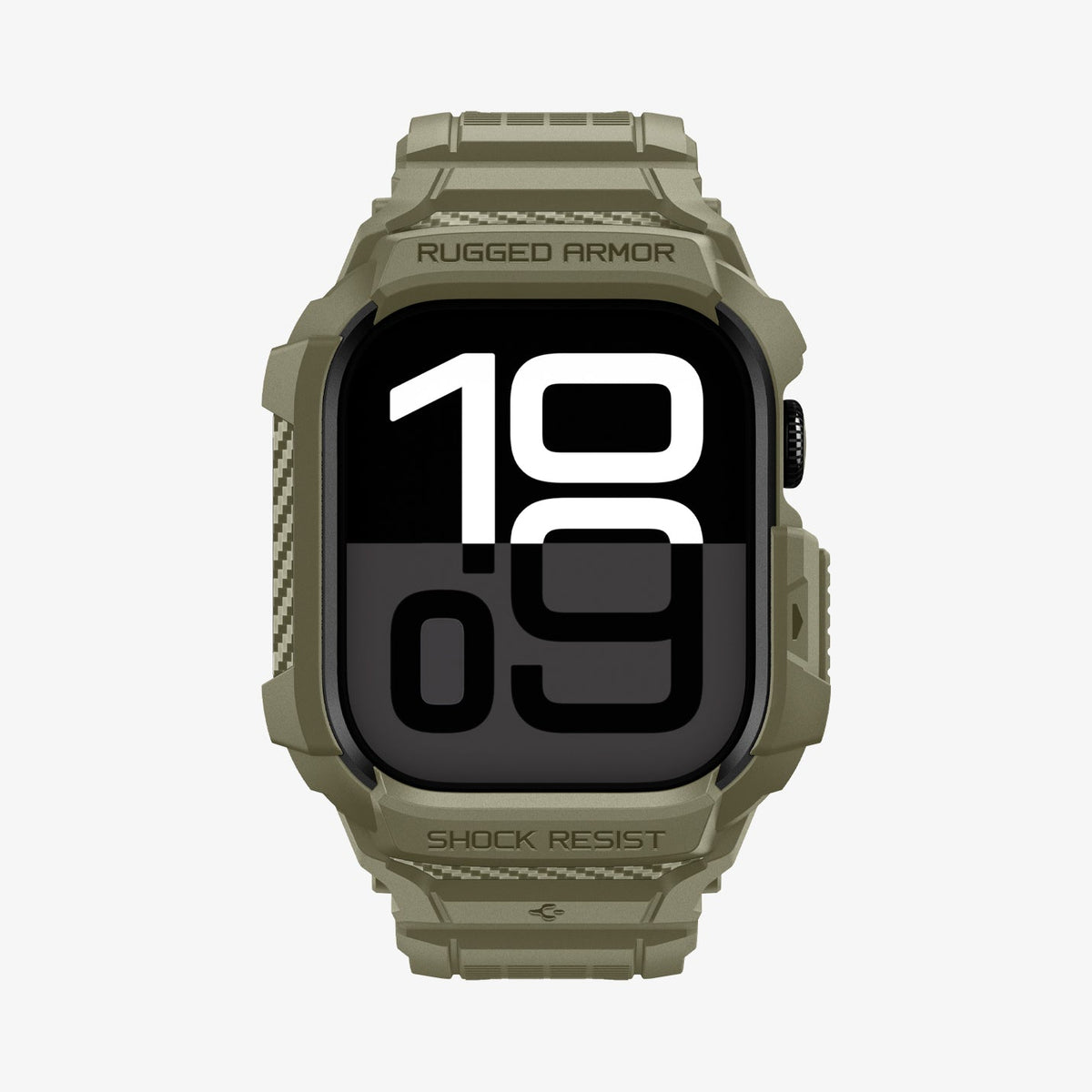 Spigen Apple Watch Series 11 and 10 46mm Rugged Armor Pro 2 in Vintage Khaki – front