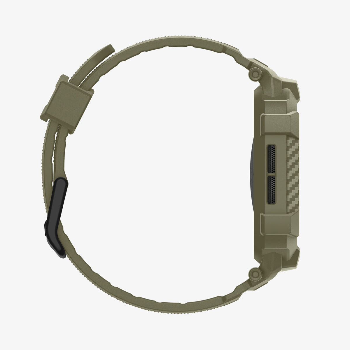 Spigen Apple Watch Series 11 and 10 46mm Rugged Armor Pro 2 in Vintage Khaki – side
