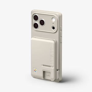 Spigen Classic LS MagFit card holder attached to phone