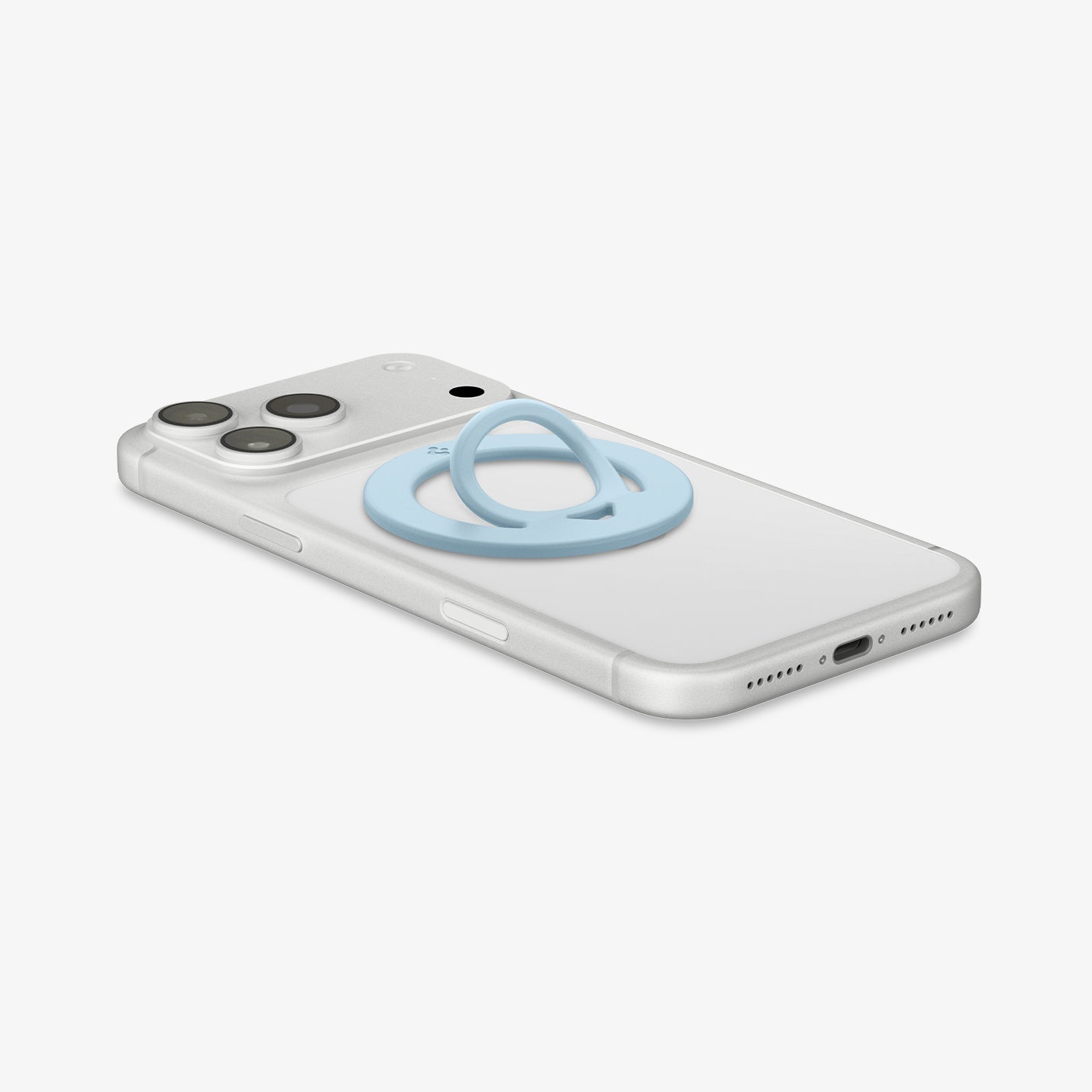 Spigen O-Mag Slim Dual Pop Light Blue side and bottom view