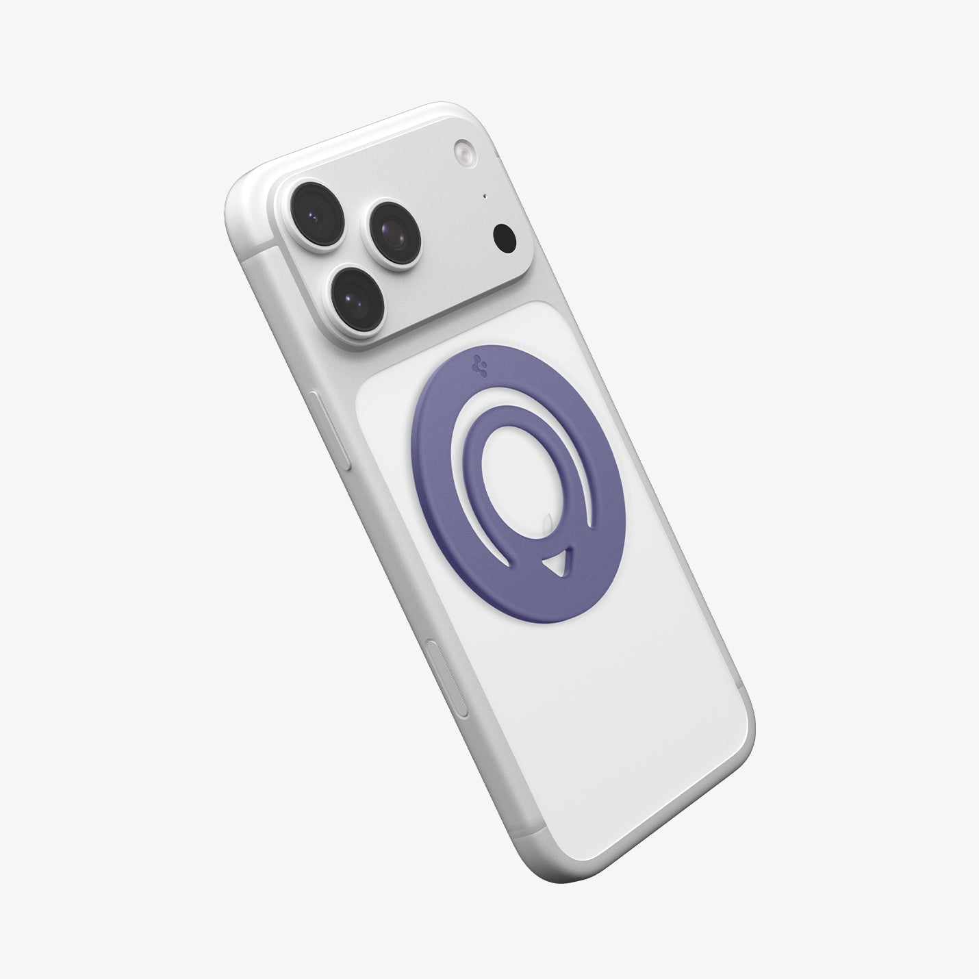 Spigen O-Mag Slim Dual Pop Violet magnetic phone grip rear angled view