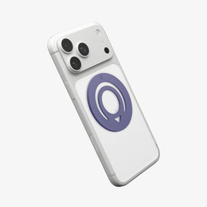 Spigen O-Mag Slim Dual Pop Violet magnetic phone grip rear angled view