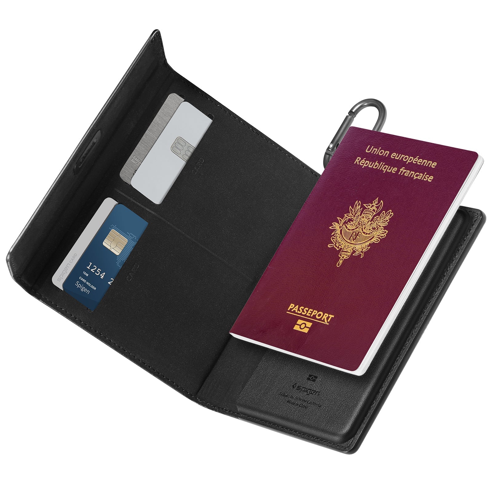 Spigen Passport Holder Accessory RFID Blocking Travel Wallet with Card Slots & SIM Storage view 5