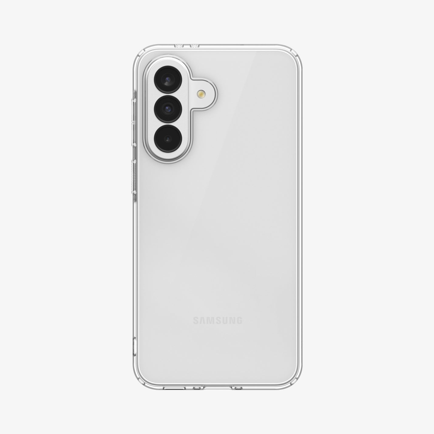 ACS11132 - Spigen Liquid Crystal Samsung Galaxy A37 5G case in Crystal Clear back view with triple camera cutout