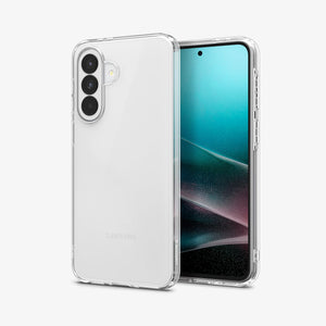 ACS11132 - Spigen Liquid Crystal Samsung Galaxy A37 5G Crystal Clear case shown from back and front angles