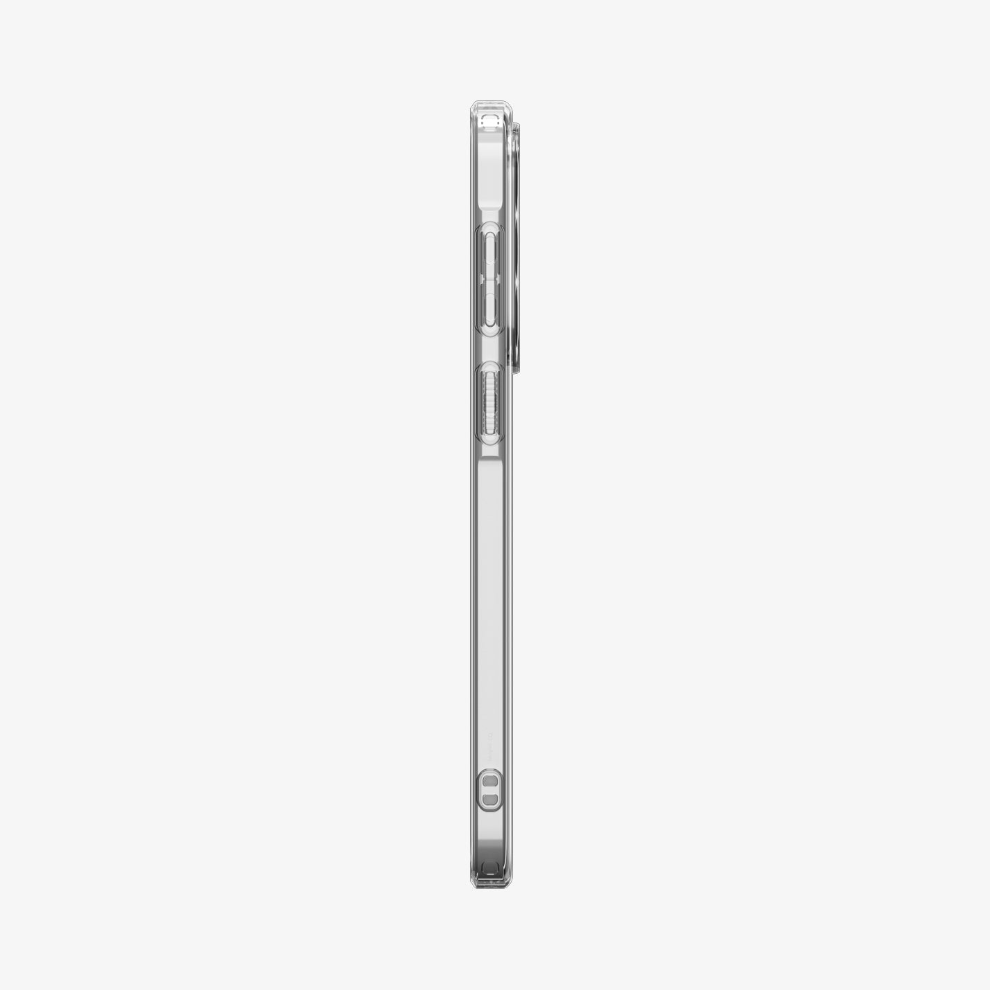 ACS11132 - Spigen Liquid Crystal Galaxy A37 5G case in Crystal Clear side profile showing slim transparent design